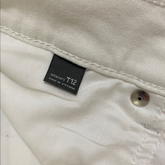 NWOT Eddie Bauer voyager high rise straight leg white denim - size Tall 12 - Picture 6 of 7